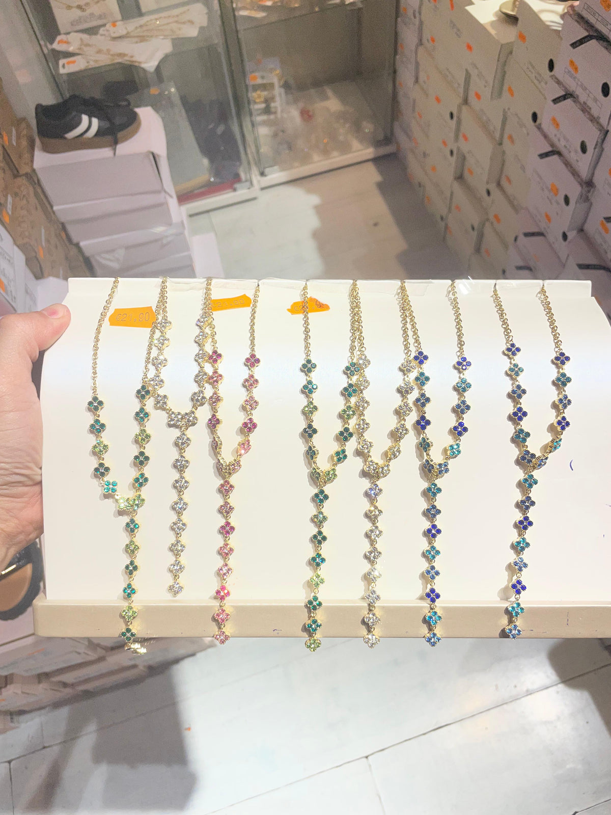 Collier Trèfle Cristal