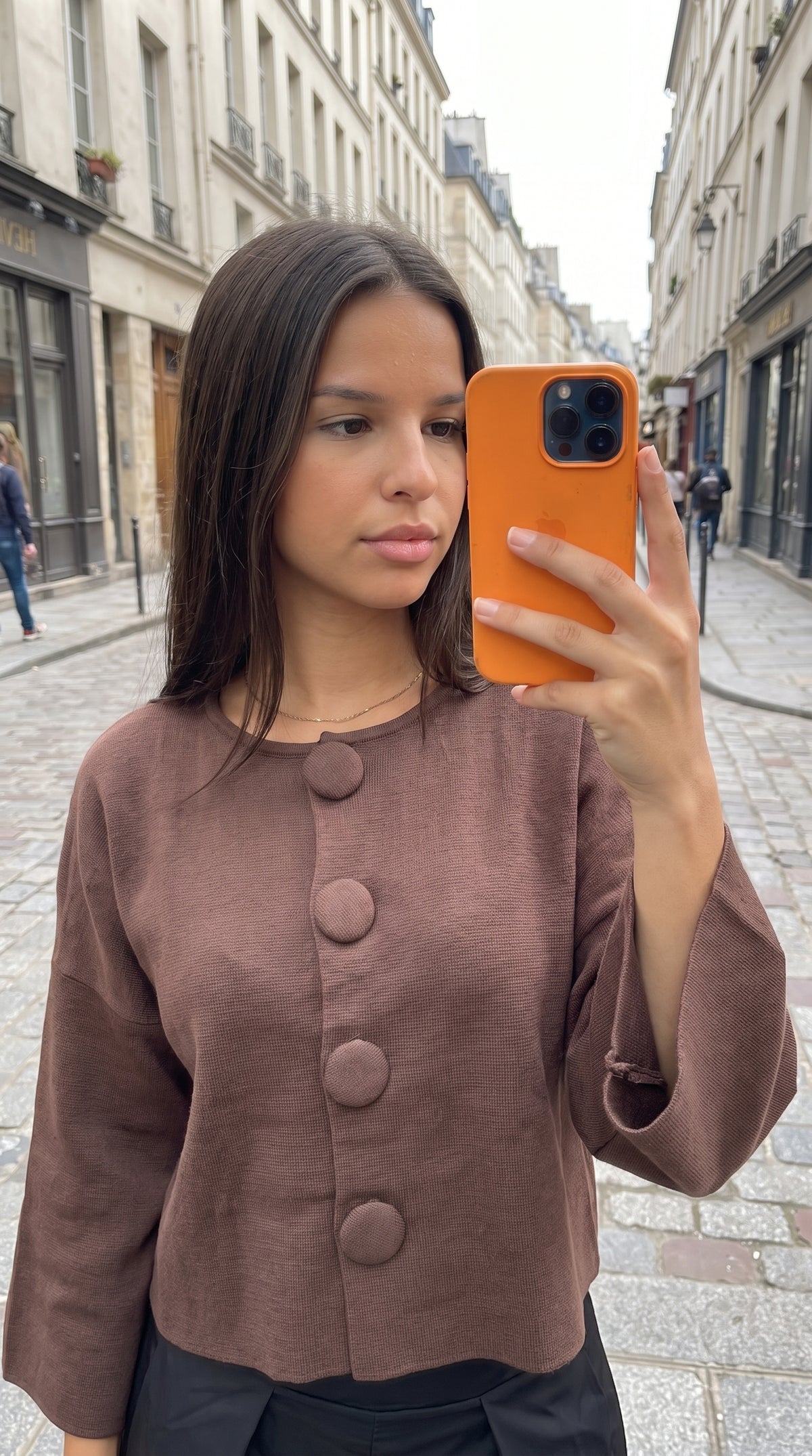 Gilet Boutons Recouverts