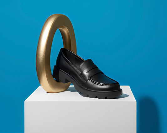 Mocassins Plateforme Élégants – Noir Ébène