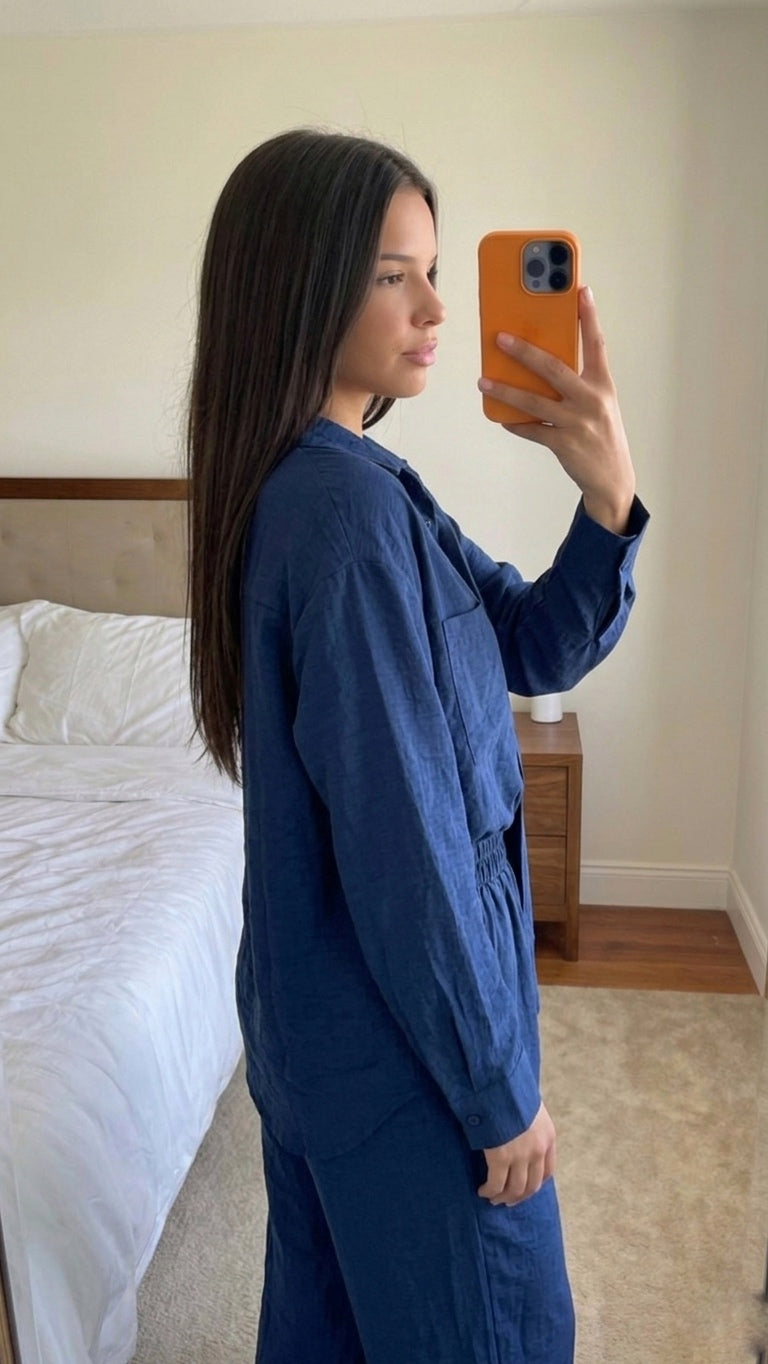 Ensemble Fluide Femme Effet Lin – Oversize Casual Chic