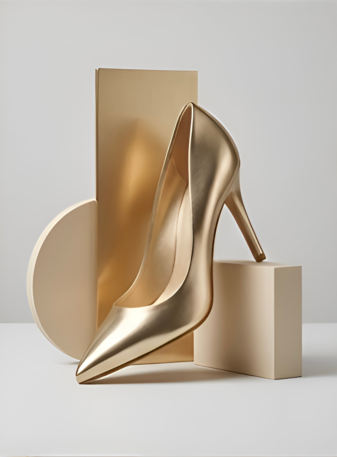 Escarpins Métallisés – Or Champagne Lumineux