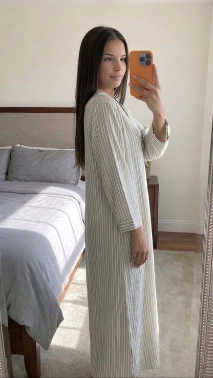 Robe longue rayures portee femme INES CONCEPT STORE livraison France