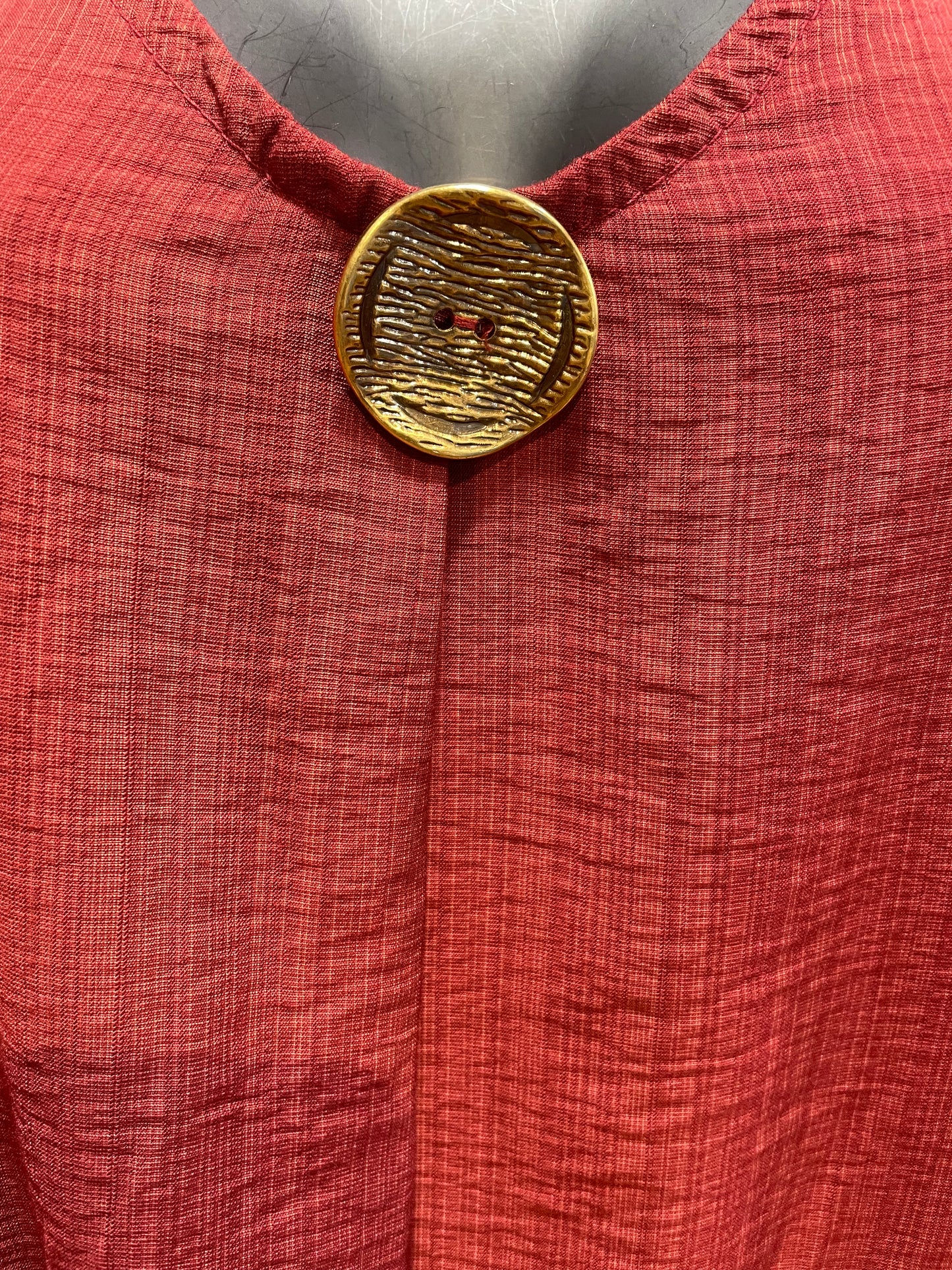 Robe Courte Bordeaux à Volants et Col V