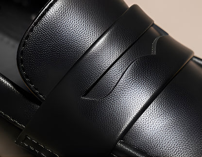 Mocassins Plateforme Élégants – Noir Ébène