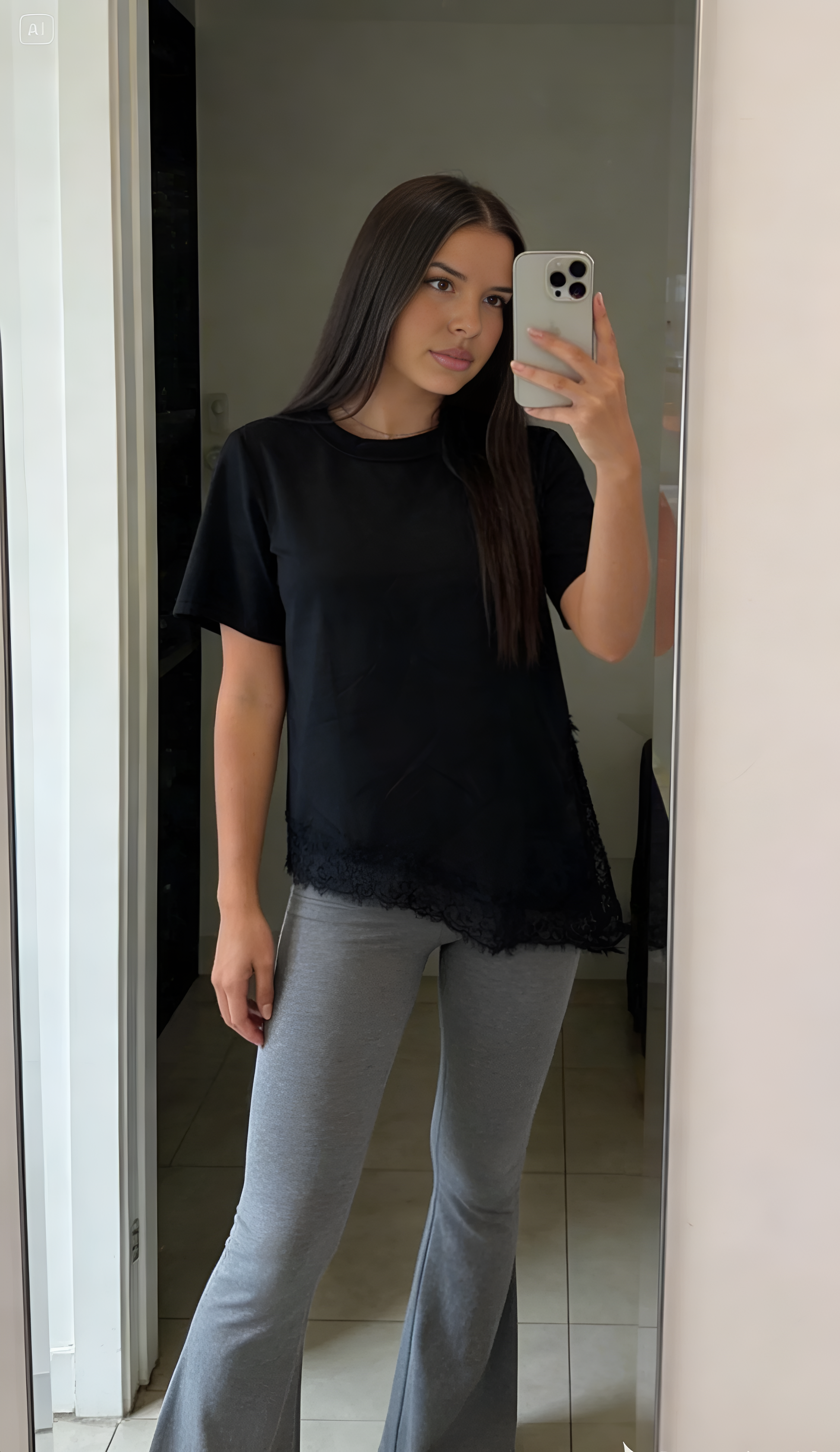 Haut dentelle fluide femme taille unique livraison France
