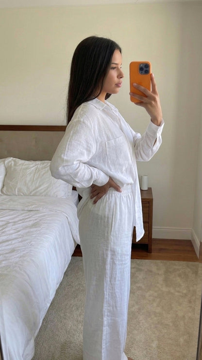 Ensemble Fluide Femme Effet Lin – Oversize Casual Chic