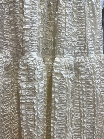 Ensemble Bohème Blanc Texturé – Top & Jupe Longue