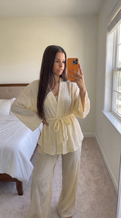 Ensemble oversize voile léger femme porté – vue d'ensemble