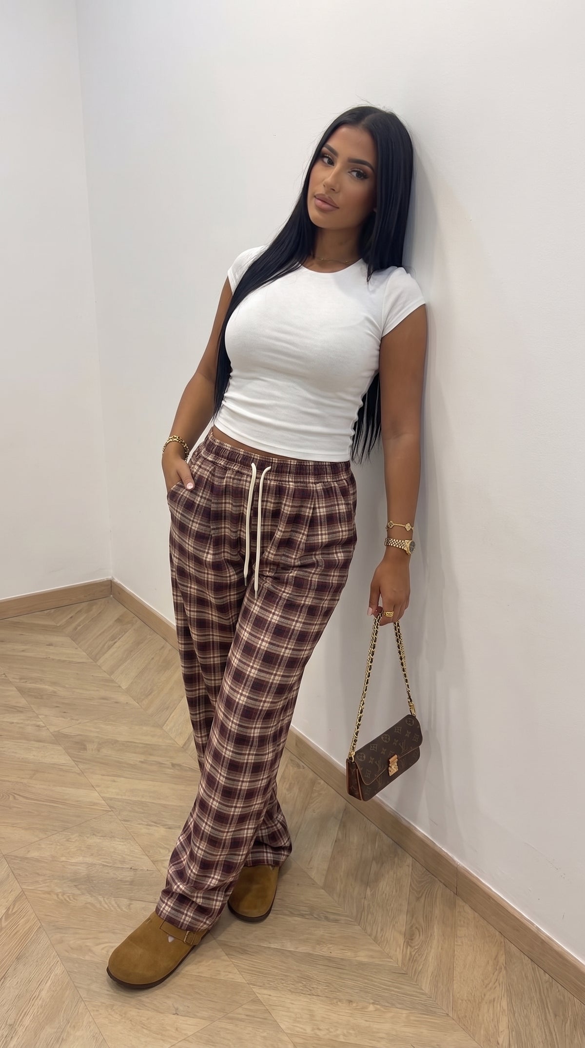 Pantalon Carreaux Oversize