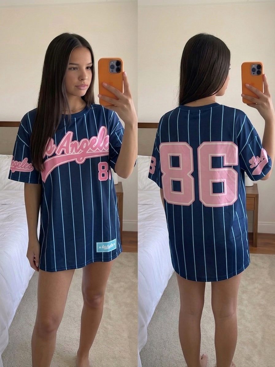 Tunique sport rayures femme noire bandes latérales