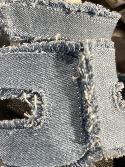 Sandales H denim ajustables femme – détail semelle