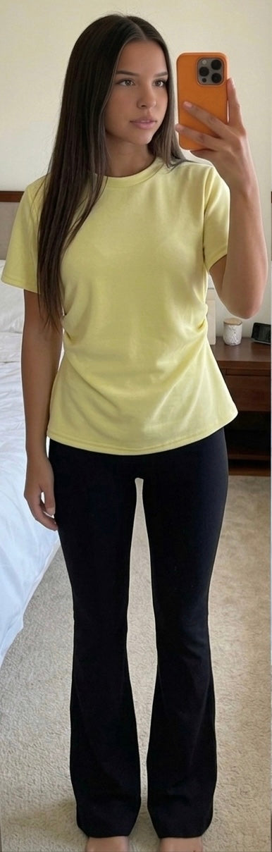 T-shirt cintré femme vert fente arrière livraison rapide France
