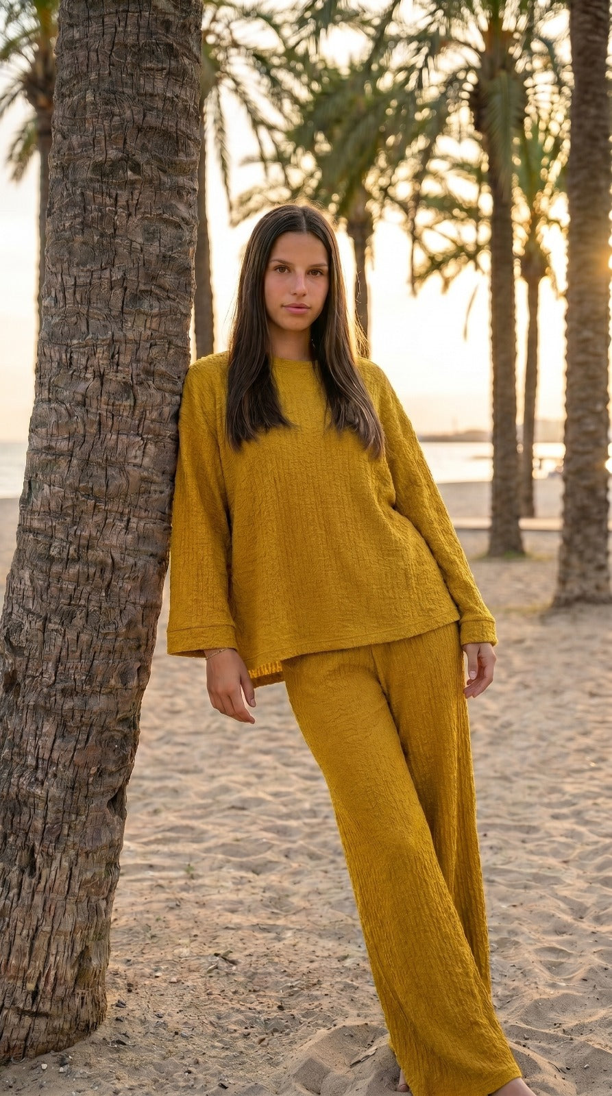 Ensemble gaufré oversize