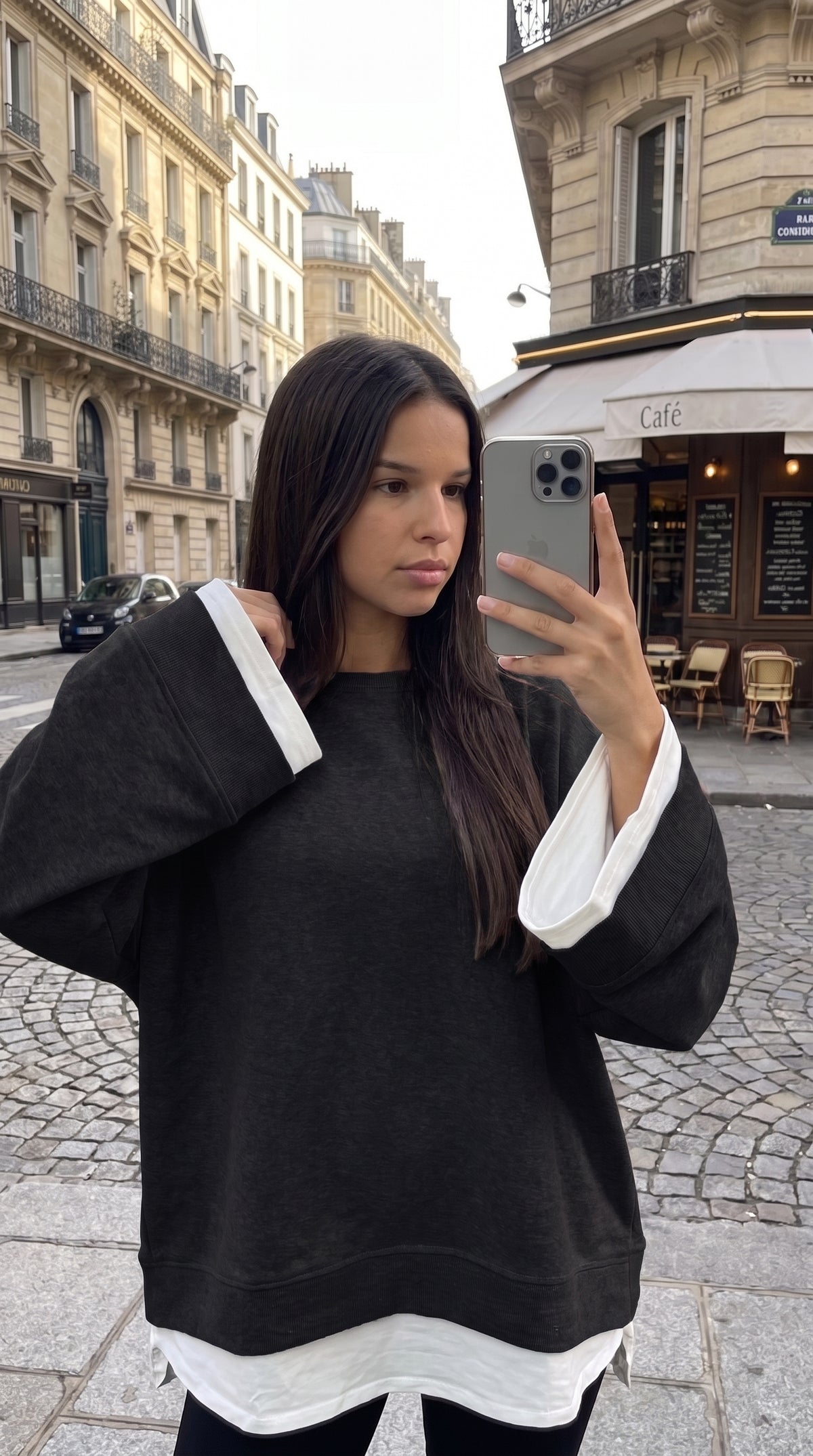 T-Shirt Oversize Effet Superposé