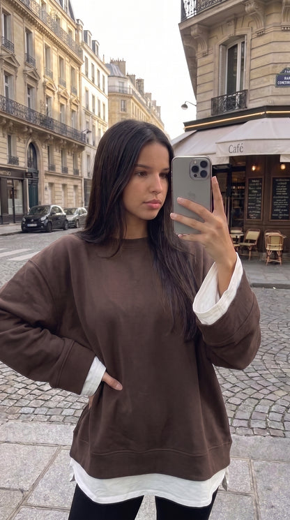T-Shirt Oversize Effet Superposé