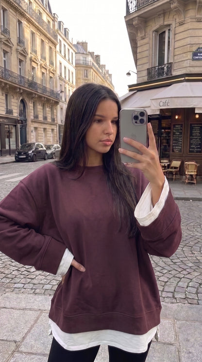 T-Shirt Oversize Effet Superposé