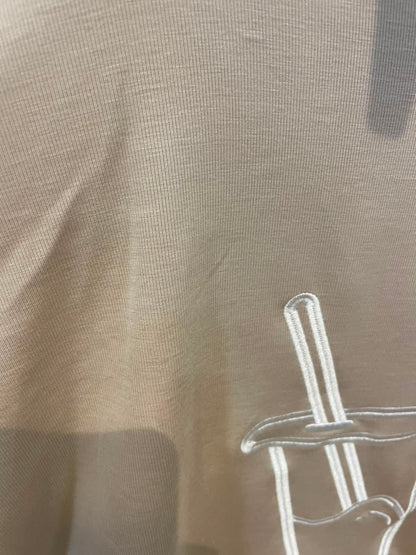 T-shirt oversize Le Matcha manches longues femme – détail motif graphique dos