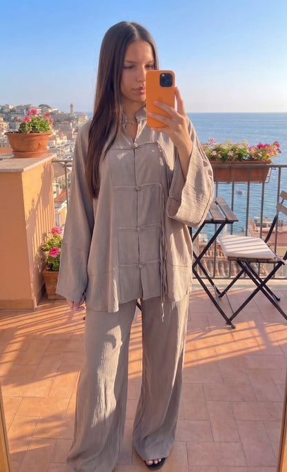 Ensemble oversize fluide femme, vue de dos