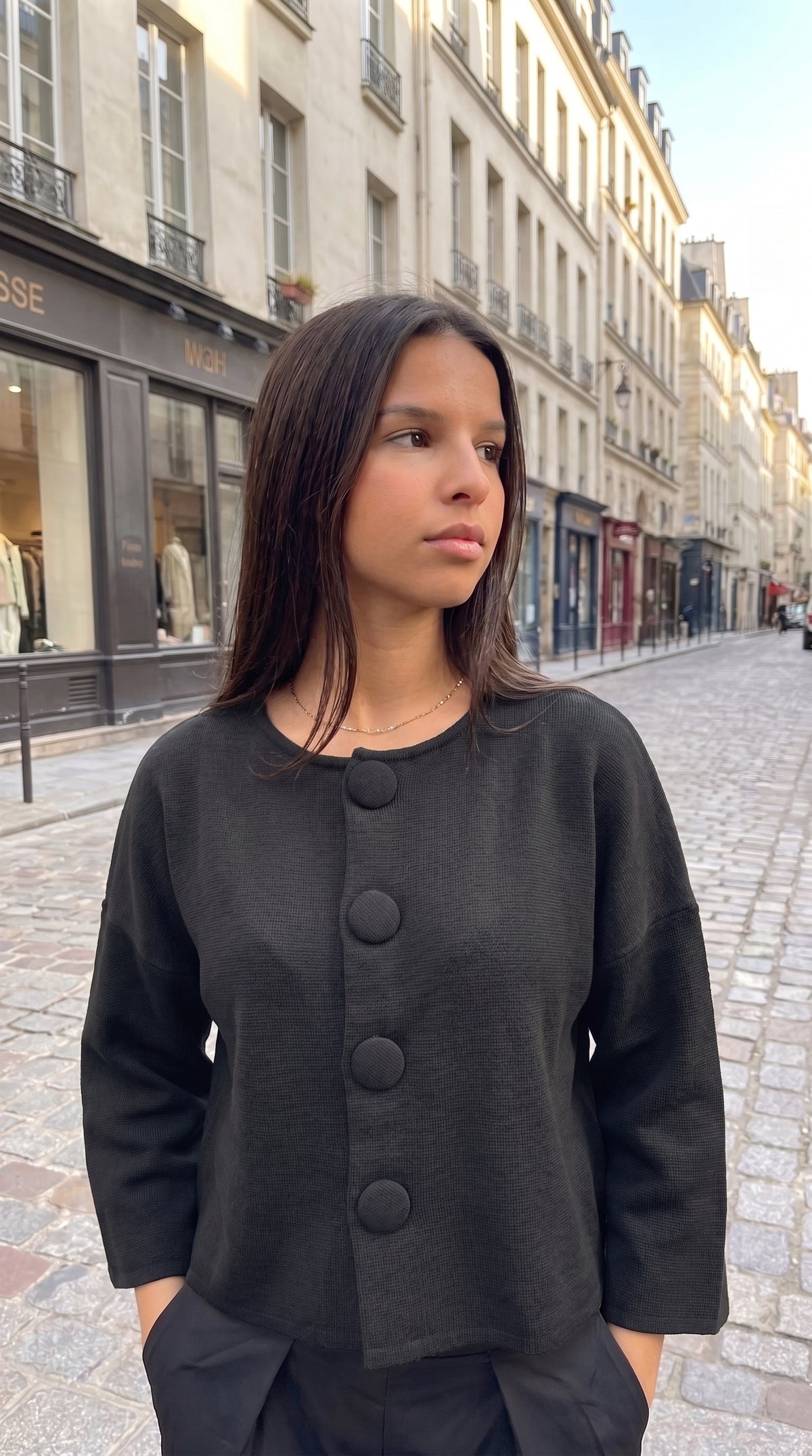 Gilet Boutons Recouverts