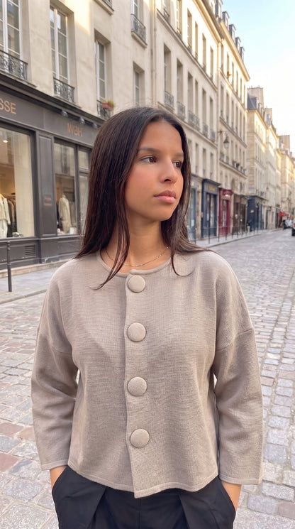 Gilet Boutons Recouverts