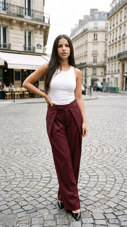 Pantalon Palazzo à Rabats