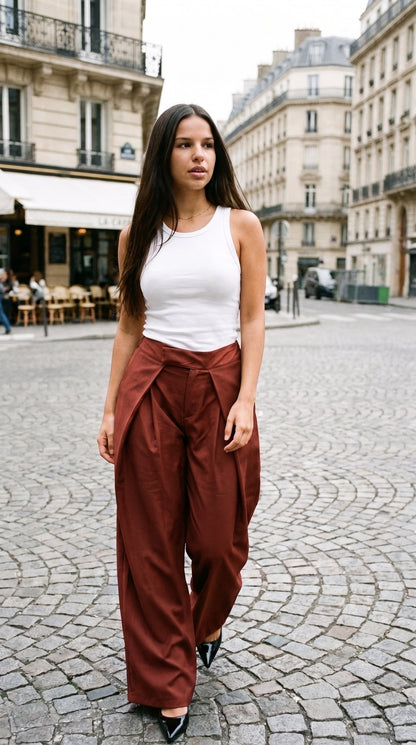 Pantalon Palazzo à Rabats