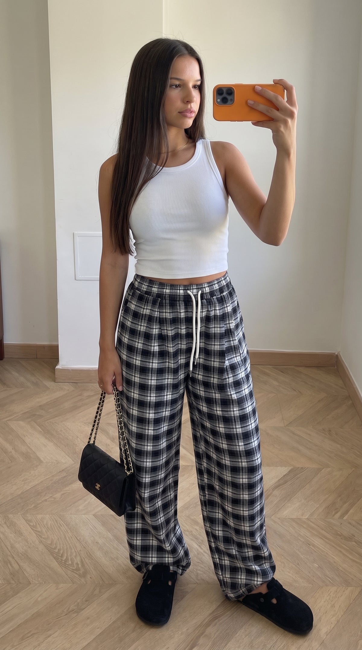 Pantalon Carreaux Oversize