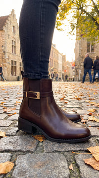 Bottines Chelsea Boucle Dorée Femme