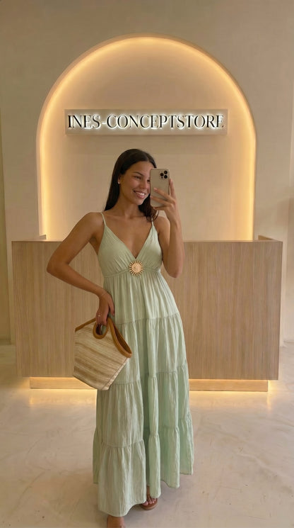 Robe Longue Fluide Femme – Bretelles Réglables