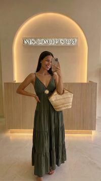 Robe Longue Fluide Femme – Bretelles Réglables