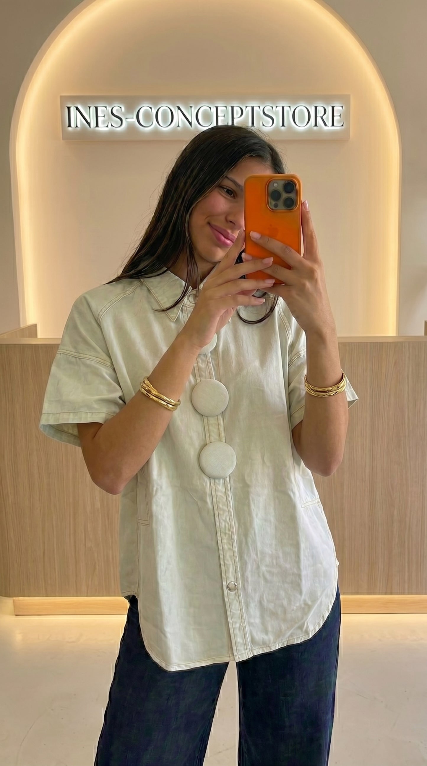 Chemise Veste Oversize Femme en Jean Souple – Boutons XL