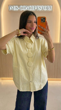 Chemise Veste Oversize Femme en Jean Souple – Boutons XL