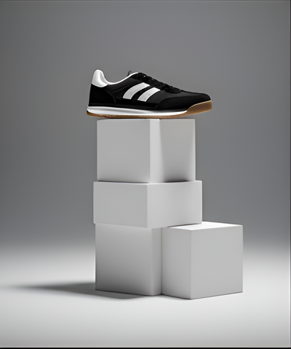 Baskets Urbaines Retro-Chic – Noir & Blanc