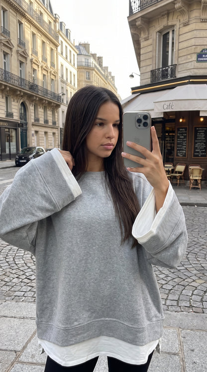 T-Shirt Oversize Effet Superposé
